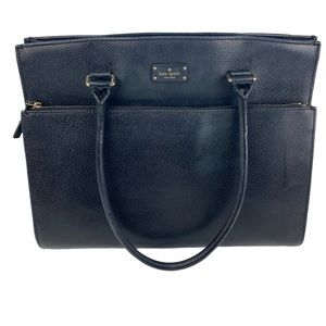 Kate Spade Maeve Grove Street Tote Handbag Pebbled Black Leather
